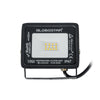 GloboStar® ATLAS 61517 Επαγγελματικός Προβολέας LED 10W 1150lm 120° AC 220-240V - Αδιάβροχος IP67 - Μ10 x Π2 x Υ8cm - Μαύρο - Θερμό Λευκό 2700K - LUMILEDS Chips - TÜV Rheinland Certified - 5 Χρόνια Εγγύηση