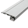 GloboStar® 70823-1M Προφίλ Αλουμινίου για Σκαλοπάτια Ανοδιωμένο με Λευκό Οπάλ Κάλυμμα για 1 Σειρά Ταινίας LED Πατητό - Press On 1 Μέτρο