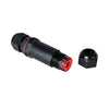 GloboStar® FAST-CONNECT 69916 Διπλός Ι Αδιάβροχος IP68 Σύνδεσμος Ταχείας Σύνδεσης & Διακλάδωσης Καλωδίων - 1 x Είσοδος & 1 x Έξοδος - Εσωτερική Τριπλή Κλέμα με Συμβατή Διατομή Καλωδίων 3 x 0.5mm² έως 3 x 4mm² - 450V 24A Max - Φ3 x Υ10.5cm - Μαύρο - 5 Y...