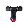 GloboStar® FAST-CONNECT 69917 Τριπλός Τ Αδιάβροχος IP68 Σύνδεσμος Ταχείας Σύνδεσης & Διακλάδωσης Καλωδίων - 1 x Είσοδος & 2 x Έξοδος - Εσωτερική Τριπλή Κλέμα με Συμβατή Διατομή Καλωδίων 3 x 0.5mm² έως 3 x 4mm² - 450V 24A Max - Μ10 x Π10 x Υ3cm - Μαύρο ...
