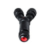GloboStar® FAST-CONNECT 69918 Τριπλός Υ Αδιάβροχος IP68 Σύνδεσμος Ταχείας Σύνδεσης & Διακλάδωσης Καλωδίων - 1 x Είσοδος & 2 x Έξοδος - Εσωτερική Τριπλή Κλέμα με Συμβατή Διατομή Καλωδίων 3 x 0.5mm² έως 3 x 4mm² - 450V 24A Max - Μ13.5 x Π7.5 x Υ3cm - Μαύ...