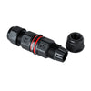 GloboStar® FAST-CONNECT 69921 Διπλός Ι Αδιάβροχος IP68 Σύνδεσμος Ταχείας Σύνδεσης & Διακλάδωσης Καλωδίων - 1 x Είσοδος & 1 x Έξοδος - Εσωτερική Τετραπλή Κλέμα με Συμβατή Διατομή Καλωδίων 4 x 0.5mm² έως 4 x 1.5mm² - 450V 16A Max - Φ2.5 x Υ9cm - Μαύρο - ...
