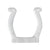 GloboStar® 70643 Πλαστική PVC Βάση Στήριξης για Όλες τις Πολύχρωμες RGB TUBE Neonflex 360° DC 24V & DC 230V IP68 - Μ2.5 x Π1.1 x Υ2.5cm