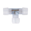GloboStar® 70660 Σύνδεσμος T για Μονόχρωμο Φωτοσωλήνα LED 360° Degree DC 230V 2 Pin Αδιάβροχος IP68