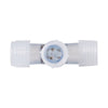 GloboStar® 70660 Σύνδεσμος T για Μονόχρωμο Φωτοσωλήνα LED 360° Degree DC 230V 2 Pin Αδιάβροχος IP68