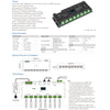 GloboStar® 70673 D24A DC DMX & RDM Dimmer High Speed Controller / Decoder / Master 24 Καναλιών DC 12-24V 24 x 3A 72W - Max 72.5A 1740W - IP20 DMX512 Μ16.7 x Π5 x Υ2.4cm - 5 Years Warranty
