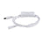 GloboStar® 70681 Καλώδιο Διακόπτης ON/OFF DC 12-24V 180cm από Jack Male 2.1x5.5mm σε Female 2.1x5.5mm Λευκό L185 x W1.9 x H1.5cm
