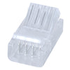 GloboStar® 70688 Ενωτικός Σύνδεσμος για Πολύχρωμη Ταινία LED 10mm 4 PIN σε Καλώδιο Τροφοδοσίας Ατερμάτιστο 4 PIN Μ2.1 x Π1.3 x Υ0.7cm Διάφανο