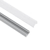 GloboStar® GLASSBOARD-PROFILE 70808-3M Προφίλ Αλουμινίου - Βάση & Ψύκτρα Ταινίας LED με Λευκό Γαλακτερό Κάλυμμα - Χρήση για Μοριακό Φωτισμό Γυαλιού Πάχους 8mm - Πατητό Κάλυμμα - Ασημί - 3 Μέτρα - Πακέτο 5 Τεμαχίων - Μ300 x Π1.1 x Υ1.7cm