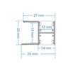 GloboStar® BOARD-PROFILE 70814-3M Προφίλ Αλουμινίου - Βάση & Ψύκτρα Ταινίας LED με Λευκό Γαλακτερό Κάλυμμα - Χρήση για Φωτισμού Ραφιού με Τοποθέτηση σε Ξύλο Πάχους 18mm - Πατητό Κάλυμμα - Ασημί - 3 Μέτρα - Πακέτο 5 Τεμαχίων - Μ300 x Π1.5 x Υ2cm
