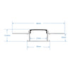 GloboStar® PLASTERBOARD-PROFILE 70820-1M Προφίλ Αλουμινίου - Βάση & Ψύκτρα Ταινίας LED με Μαύρο Φιμέ Κάλυμμα - Χωνευτή Χρήση σε Γυψοσανίδα - Trimless - Πατητό Κάλυμμα - Ασημί - 1 Μέτρο - Μ100 x Π6.7 x Υ1.4cm