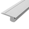 GloboStar® 70823-2M Προφίλ Αλουμινίου για Σκαλοπάτια Ανοδιωμένο με Λευκό Οπάλ Κάλυμμα για 1 Σειρά Ταινίας LED Πατητό - Press On 2 Μέτρα