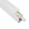 GloboStar® SURFACEPENDANT-PROFILE 70831-1M Προφίλ Αλουμινίου - Βάση & Ψύκτρα Ταινίας LED με Λευκό Γαλακτερό Κάλυμμα - Επιφανειακή & Κρεμαστή Χρήση - Πατητό Κάλυμμα - Λευκό - 1 Μέτρο - Μ100 x Π3.5 x Υ7.4cm