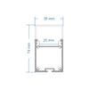 GloboStar® SURFACEPENDANT-PROFILE 70831-1M Προφίλ Αλουμινίου - Βάση & Ψύκτρα Ταινίας LED με Λευκό Γαλακτερό Κάλυμμα - Επιφανειακή & Κρεμαστή Χρήση - Πατητό Κάλυμμα - Λευκό - 1 Μέτρο - Μ100 x Π3.5 x Υ7.4cm
