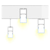 GloboStar® SURFACEPENDANT-PROFILE 70831-1M Προφίλ Αλουμινίου - Βάση & Ψύκτρα Ταινίας LED με Λευκό Γαλακτερό Κάλυμμα - Επιφανειακή & Κρεμαστή Χρήση - Πατητό Κάλυμμα - Λευκό - 1 Μέτρο - Μ100 x Π3.5 x Υ7.4cm