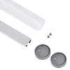 GloboStar® 70853-3M Κρεμαστό Προφίλ Αλουμινίου Ανοδιωμένο με Στρόγγυλο Λευκό Οπάλ Κάλυμμα για έως 2 Σειρές Ταινίας LED Πατητό - Press On 3 Μέτρα