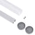 GloboStar® 70853-3M Κρεμαστό Προφίλ Αλουμινίου Ανοδιωμένο με Στρόγγυλο Λευκό Οπάλ Κάλυμμα για έως 2 Σειρές Ταινίας LED Πατητό - Press On 3 Μέτρα