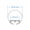 GloboStar® 70853-3M Κρεμαστό Προφίλ Αλουμινίου Ανοδιωμένο με Στρόγγυλο Λευκό Οπάλ Κάλυμμα για έως 2 Σειρές Ταινίας LED Πατητό - Press On 3 Μέτρα