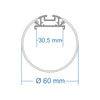 GloboStar® PENDANT-PROFILE 70856-1M Προφίλ Αλουμινίου - Βάση & Ψύκτρα Ταινίας LED με Λευκό Γαλακτερό Κάλυμμα - Κρεμαστή Χρήση - Πατητό Κάλυμμα - Μαύρο - 1 Μέτρο - Μ100 x Φ6cm