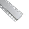 GloboStar® PLASTERBOARD-PROFILE 70861-3M Προφίλ Αλουμινίου - Βάση & Ψύκτρα Ταινίας LED με Λευκό Γαλακτερό Κάλυμμα - Χωνευτή Χρήση σε Γυψοσανίδα - Trimless - Πατητό Κάλυμμα - Ασημί - 3 Μέτρα - Πακέτο 5 Τεμαχίων - Μ300 x Π7.8 x Υ1.4cm
