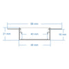 GloboStar® PLASTERBOARD-PROFILE 70862-3M Προφίλ Αλουμινίου - Βάση & Ψύκτρα Ταινίας LED με Λευκό Γαλακτερό Κάλυμμα - Χωνευτή Χρήση σε Γυψοσανίδα - Trimless - Πατητό Κάλυμμα - Ασημί - 3 Μέτρα - Πακέτο 5 Τεμαχίων - Μ300 x Π8.8 x Υ2cm