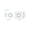 GloboStar® 71443 K1 Mi-BOXER Ασύρματο Επιτοίχιο Χειριστήριο Dimmer RF 2.4Ghz για όλα τα Μονόχρωμα Mi-BOXER Controller DC 3V 1 x CR2032 - IP20 Λευκό Μ8.5 x Π8.5 x Υ2.5cm - 5 Years Warranty