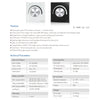 GloboStar® 71454 S1-K SKYDANCE AC Smart RF 2.4Ghz & Ροοστάτη - Push ON/OFF Triac Dimming AC100-240V σε AC100-240V 1 x 1.5A 360W - Max 1.5A 360W - IP20 - Λευκό Σώμα - Μ8.5 x Π8.5 x Υ5cm - 5 Years Warranty