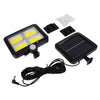 GloboStar® 71462 Αυτόνομος Ηλιακός Προβολέας LED 128 4 x COB 30W 1600lm με Ενσωματωμένη Μπαταρία 2400mAh - Φωτοβολταϊκό Πάνελ με Αισθητήρα Ημέρας-Νύχτας - PIR Αισθητήρα Κίνησης Αδιάβροχο IP65 Ψυχρό Λευκό 6000K