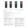 GloboStar® 71573 RS6 SKYDANCE Ασύρματο Χειριστήριο Αφής RF 2.4Ghz 4 Group για όλα τα Μονόχρωμα SKYDANCE Controller DC 3V 2 x AAA - IP20 Μαύρο Μ15.5 x Π4.5 x Υ1.9cm - 5 Years Warranty