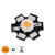 GloboStar® 73757 High Power Star LED - Υψηλής Ισχύος Star LED 5W DC 3.2V Ultra Θερμό Λευκό 2200K Φ2 x Υ0.6cm - 2 Χρόνια Εγγύηση