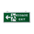 GloboStar® 75513 Κρεμαστό Φωτιστικό Ένδειξης ΕΞΟΔΟΣ - EXIT RUN ARROW LED 1W AC 220-240V Διπλής Όψης με Επαναφορτιζόμενη Μπαταρία 350mAh IP20 - Σώμα Αλουμινίου - Μ34.5 x Π14 x Υ2.3cm - Πράσινο