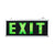 GloboStar® 75514 Κρεμαστό Φωτιστικό Ένδειξης EXIT LED 1W AC 220-240V Μονής Όψης με Επαναφορτιζόμενη Μπαταρία 350mAh IP20 - Σώμα Αλουμινίου - Μ35 x Π14 x Υ3.3cm - Πράσινο