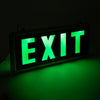 GloboStar® 75514 Κρεμαστό Φωτιστικό Ένδειξης EXIT LED 1W AC 220-240V Μονής Όψης με Επαναφορτιζόμενη Μπαταρία 350mAh IP20 - Σώμα Αλουμινίου - Μ35 x Π14 x Υ3.3cm - Πράσινο