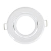 GloboStar® 77814 Χωνευτή Στρογγυλή Βάση για LED Spot GU10 - MR16 - GU5.3 Λευκή Κινούμενη σε 2 Άξονες Φ95mm