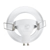 GloboStar® 77814 Χωνευτή Στρογγυλή Βάση για LED Spot GU10 - MR16 - GU5.3 Λευκή Κινούμενη σε 2 Άξονες Φ95mm