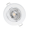 GloboStar® 77814 Χωνευτή Στρογγυλή Βάση για LED Spot GU10 - MR16 - GU5.3 Λευκή Κινούμενη σε 2 Άξονες Φ95mm