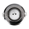 GloboStar® 77817 Χωνευτή Στρογγυλή Βάση για LED Spot GU10 - MR16 - GU5.3 Χρώμιο Κινούμενη σε 2 Άξονες Φ95mm