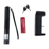 GloboStar® 78998 Φορητό Επαναφορτιζόμενο Laser Pointer 5Mw Class 3 DOT Zoom με Extra Κεφαλή για Dot Effects με Μπαταρία 18650 Li-ion 4800mAh & Φορτιστή - Μπλε 450nm Φ2.2 x Υ15cm