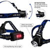 GloboStar® 79055 Φακός Κεφαλής Επαναφορτιζόμενος LED CREE XML2-T6 Chip 10 Watt 1800lm με 2 x 18650 Μπαταρίες 5200mAh Ψυχρό Λευκό 6000K
