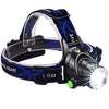 GloboStar® 79055 Φακός Κεφαλής Επαναφορτιζόμενος LED CREE XML2-T6 Chip 10 Watt 1800lm με 2 x 18650 Μπαταρίες 5200mAh Ψυχρό Λευκό 6000K