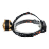GloboStar® 79060 Φορητός Φακός Κεφαλής LED CREE 50W με Επαναφορτιζόμενη Μπαταρία 3600mAh & Καλώδιο Φόρτισης USB - Ψυχρό Λευκό 6000K - Μ8.5 x Π5.5 x Υ5cm