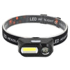 GloboStar® 79066 Φακός Κεφαλής Επαναφορτιζόμενος LED CREE COB XML2-T6 Chip 25 Watt 2500lm με 1 x 18650 Μπαταρία 4800mAh και με Καλώδιο Φόρτισης USB Ψυχρό Λευκό 6000K
