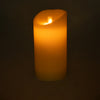 GloboStar® FIREFLAME 79543 Διακοσμητικό Realistic Κερί Παραφίνης με LED Εφέ Κινούμενης Φλόγας - Μπαταρίας & Ασύρματο Χειριστήριο IR Θερμό Λευκό 3000K Dimmable - Φ10 x Υ20cm