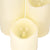 GloboStar® 79552 ΣΕΤ 3 Διακοσμητικών Realistic Κεριών με LED - Μπαταρίας & Ασύρματο Χειριστήριο IR Θερμό Λευκό 3000K Dimmable
