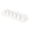 GloboStar® 79565 ΣΕΤ 12 Διακοσμητικών Realistic Κεριών με LED Εφέ Κινούμενης Φλόγας - με Ενσωματωμένη Μπαταρία - Επαναφορτιζόμενα & Βάση Φόρτισης Θερμό Λευκό 2700K