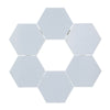 GloboStar® 79637 ΣΕΤ 6 Τεμ. Επιτοίχια Εξάγωνα Φωτιστικά LED 7.2W 720lm DC 5V Αφής Touch Switch Εναλλαγής Χρωμάτων με Καλώδιο Τροφοδοσίας USB και Ασύρματο Χειριστήριο IR Πολύχρωμα RGB Dimmable