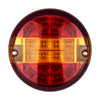 GloboStar® 79927 Πίσω Φανάρι Φορτηγού 20 LED DC 24V Στρογγυλό Universal Αδιάβροχο IP66 Κόκκινο - Πορτοκαλί
