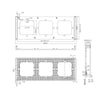 GloboStar® 80085 SONOFF SwitchMan M5-80 Wall Frame 3 Way - L22.8 X W8.6 X H1.48CM