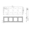 GloboStar® 80086 SONOFF SwitchMan M5-80 Wall Frame 4 Way - L29.9 X W8.6 X H1.48CM