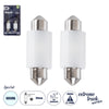 GloboStar® 81333-B Λάμπες Αυτοκινήτου LED 36mm FESTOON - C5W 3rd Generation Can-Bus Extreme Truck Series 2xSMD3030 3W 450lm 120° DC 12-24V IP20 Μ3.6 x Π12.5 x Υ1cm Ψυχρό Λευκό 6000K - Σετ 2 Τεμαχίων σε Blister